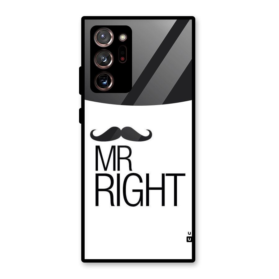 Mr. Right Moustache Glass Back Case for Galaxy Note 20 Ultra