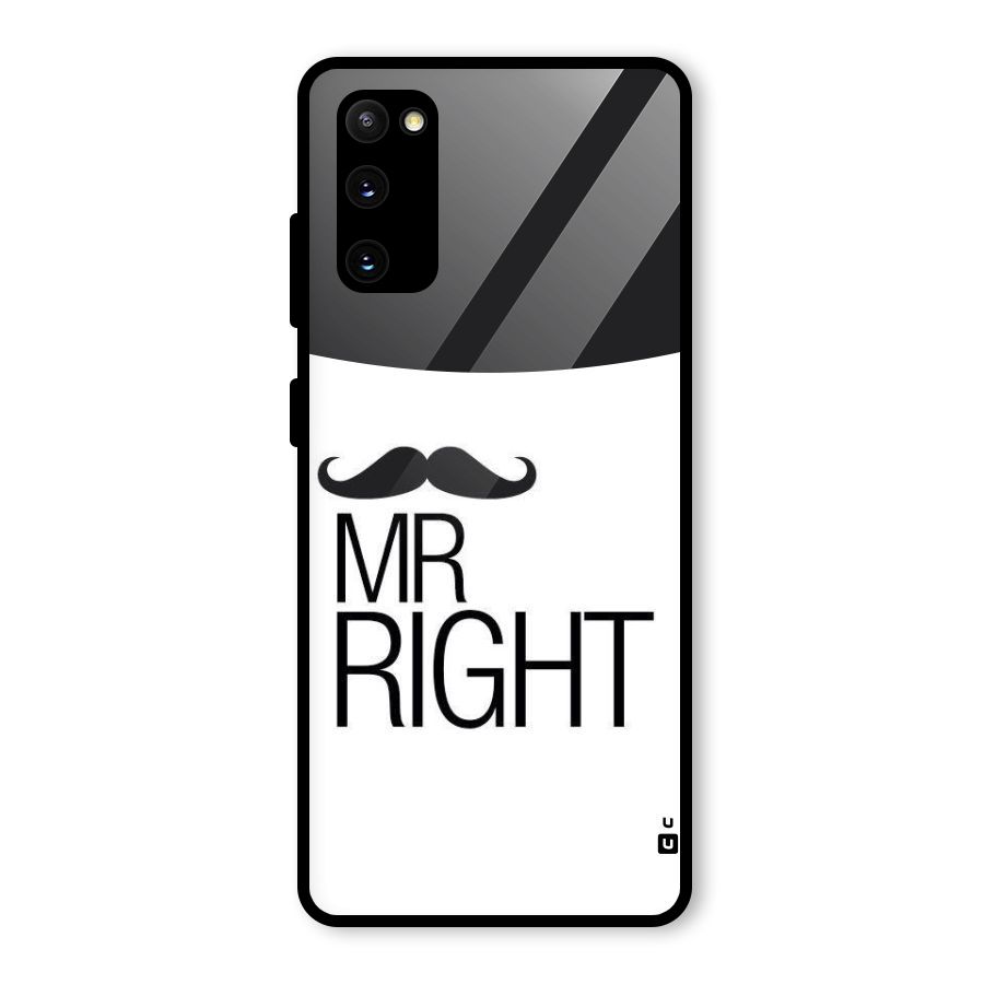 Mr. Right Moustache Glass Back Case for Galaxy S20 FE 5G