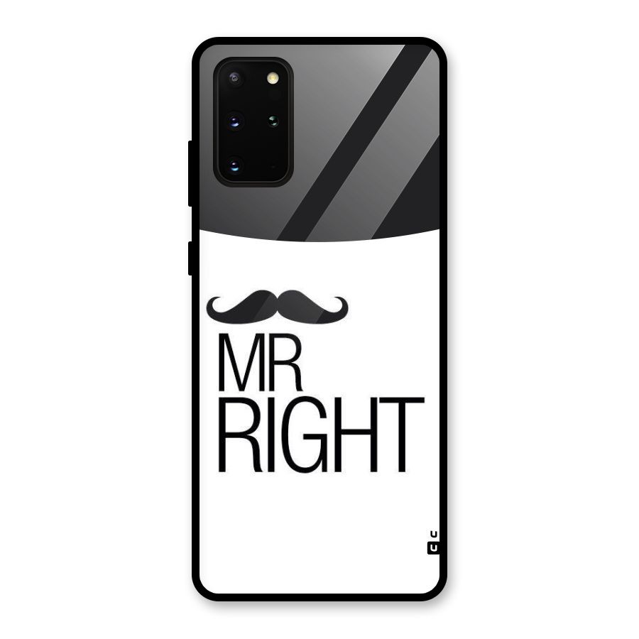 Mr. Right Moustache Glass Back Case for Galaxy S20 Plus