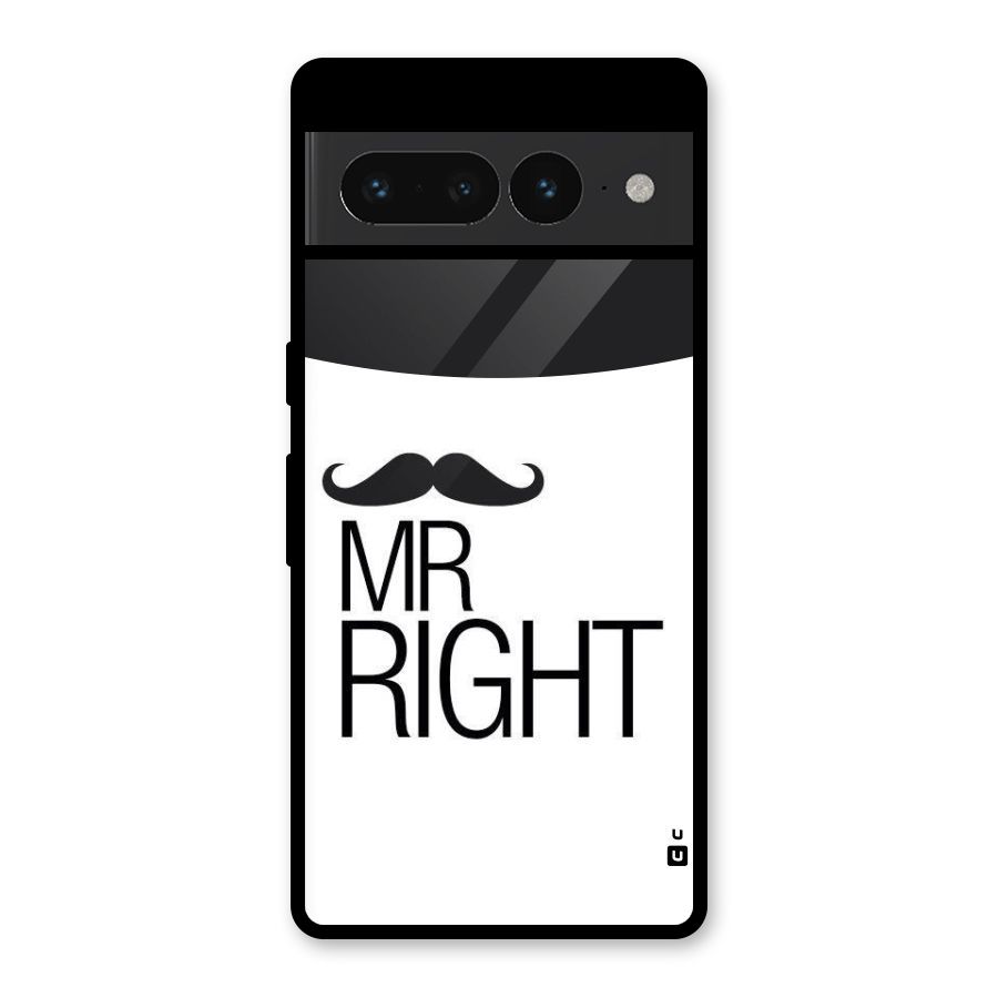 Mr. Right Moustache Glass Back Case for Google Pixel 7 Pro
