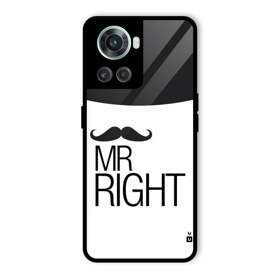 Mr. Right Moustache Glass Back Case for OnePlus 10R