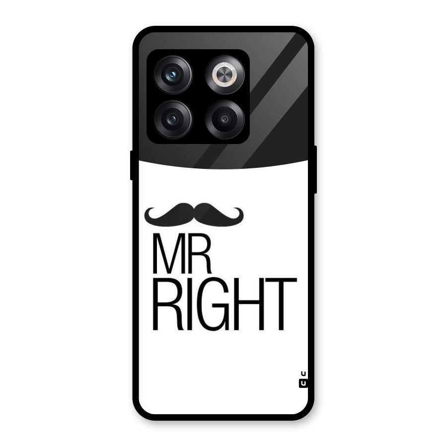 Mr. Right Moustache Glass Back Case for OnePlus 10T