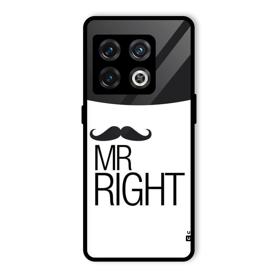 Mr. Right Moustache Glass Back Case for OnePlus 10 Pro 5G