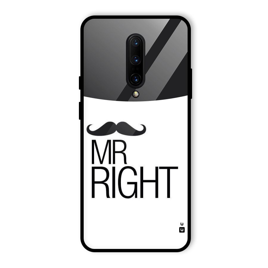 Mr. Right Moustache Glass Back Case for OnePlus 7 Pro