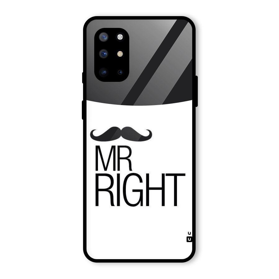 Mr. Right Moustache Glass Back Case for OnePlus 8T