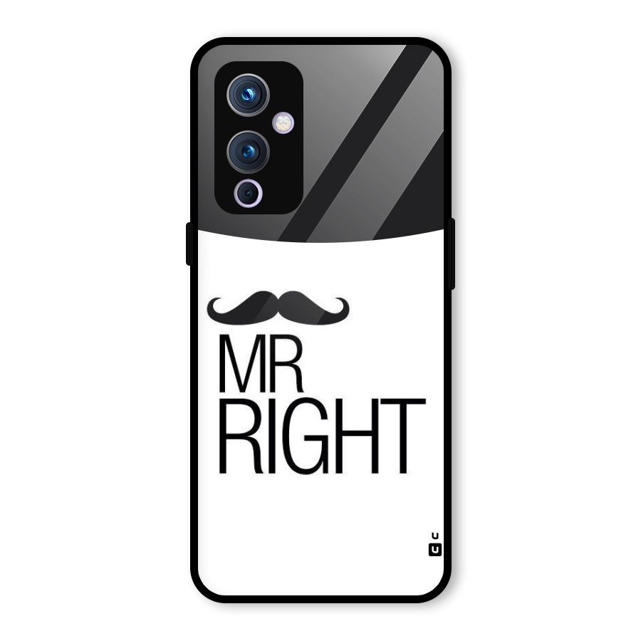 Mr. Right Moustache Glass Back Case for OnePlus 9