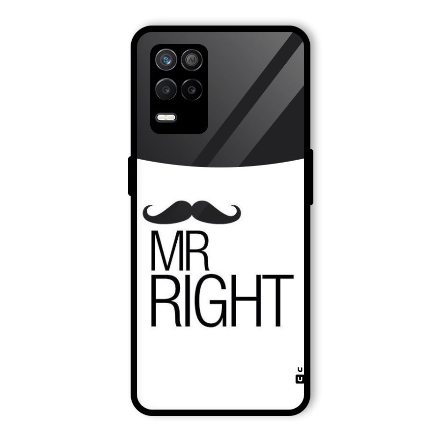 Mr. Right Moustache Glass Back Case for Realme 9 5G