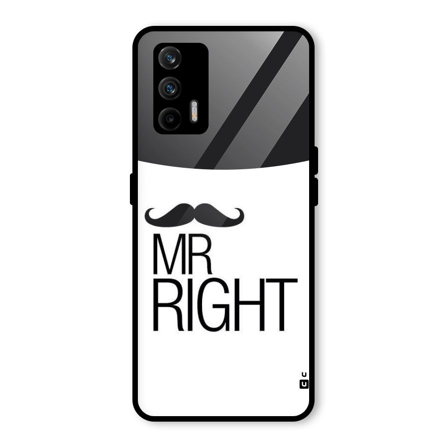 Mr. Right Moustache Glass Back Case for Realme GT 5G