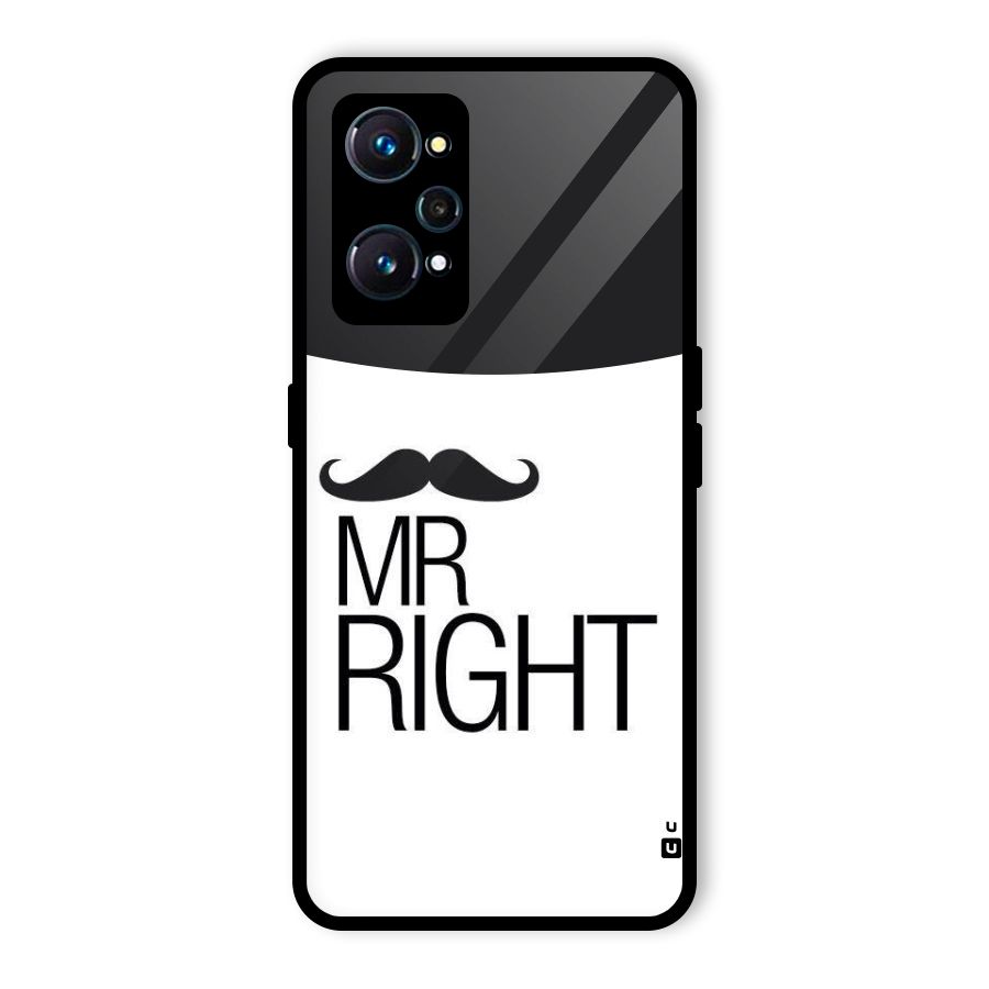 Mr. Right Moustache Glass Back Case for Realme GT Neo2