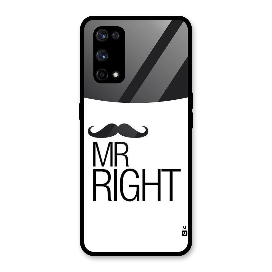 Mr. Right Moustache Glass Back Case for Realme X7 Pro
