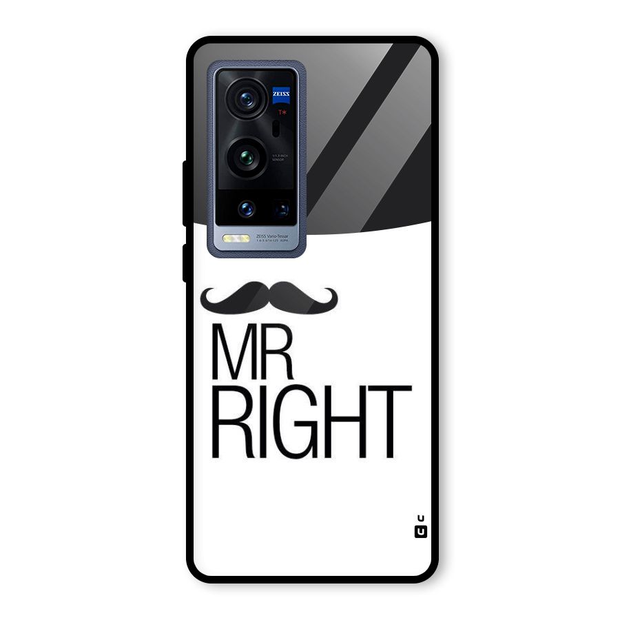 Mr. Right Moustache Glass Back Case for Vivo X60 Pro Plus