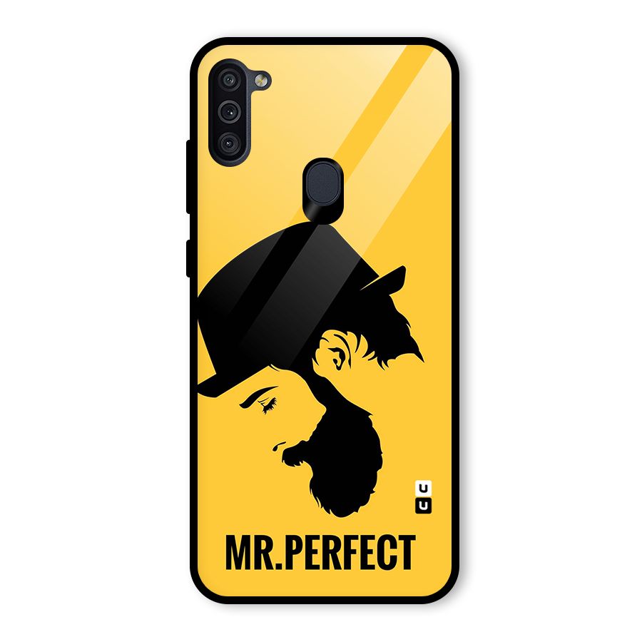 Mr Perfect Glass Back Case for Galaxy M11