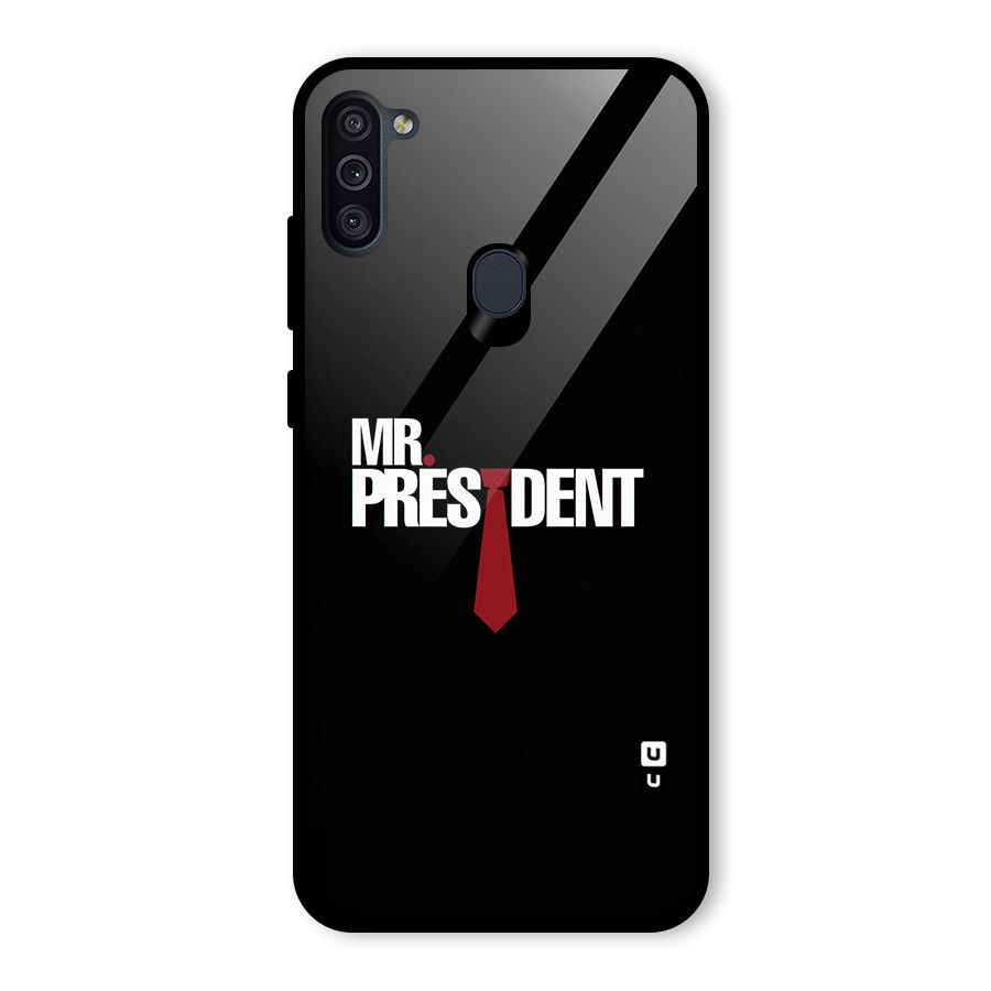 Mr President Glass Back Case for Galaxy M11