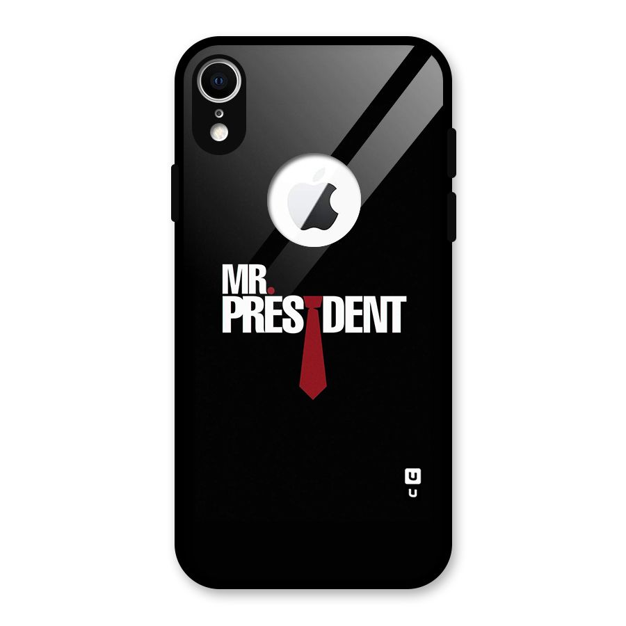 Mr President Glass Back Case for iPhone XR Logo Cut