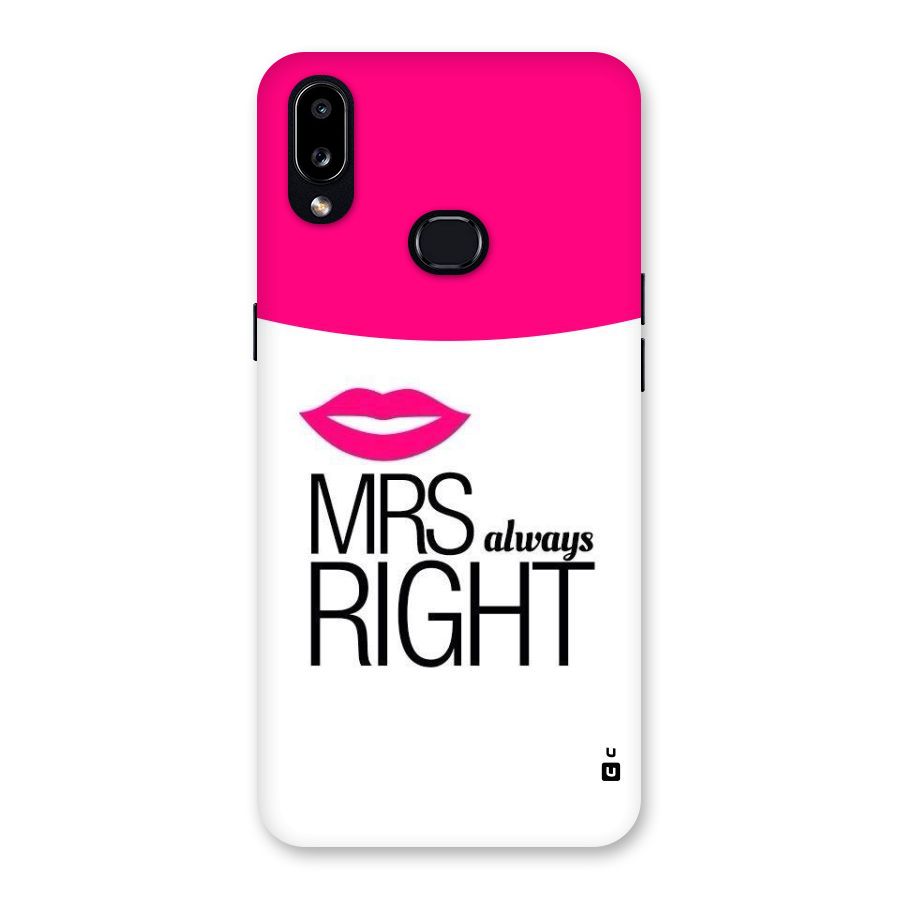 Mrs always right Back Case for Galaxy A10s