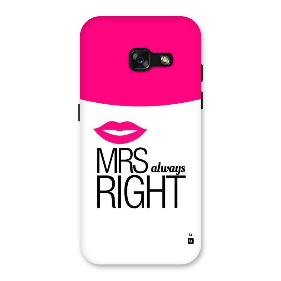 Mrs always right Back Case for Galaxy A3 (2017)