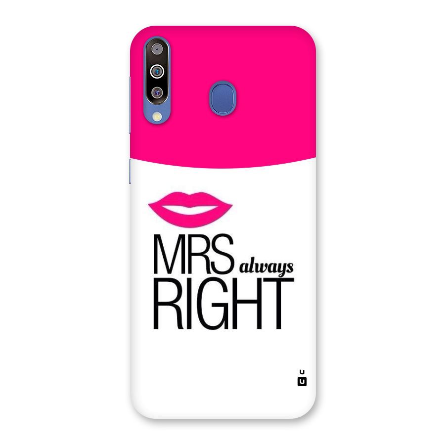 Mrs always right Back Case for Galaxy M30