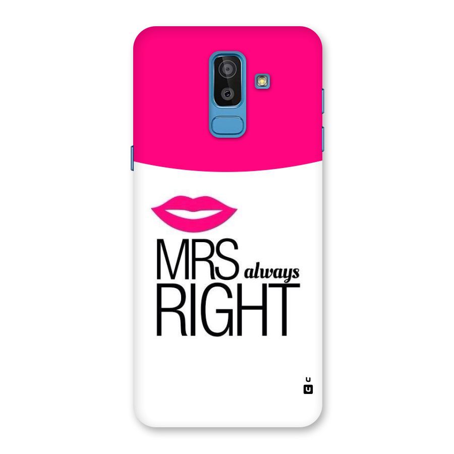 Mrs always right Back Case for Galaxy On8 (2018)