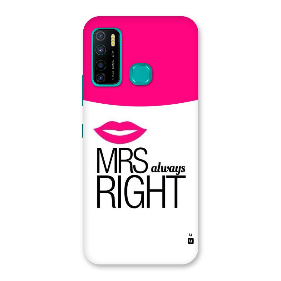 Mrs always right Back Case for Infinix Hot 9 Pro