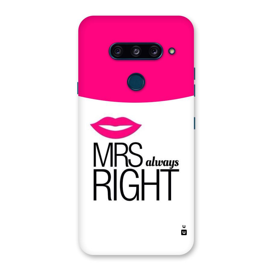 Mrs always right Back Case for LG  V40 ThinQ