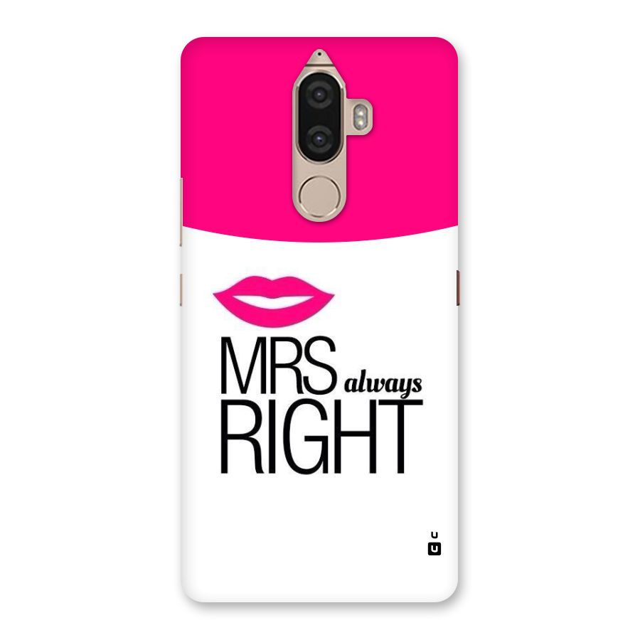 Mrs always right Back Case for Lenovo K8 Note