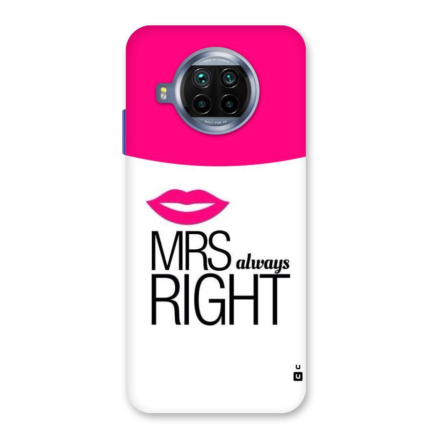 Mrs always right Back Case for Mi 10i