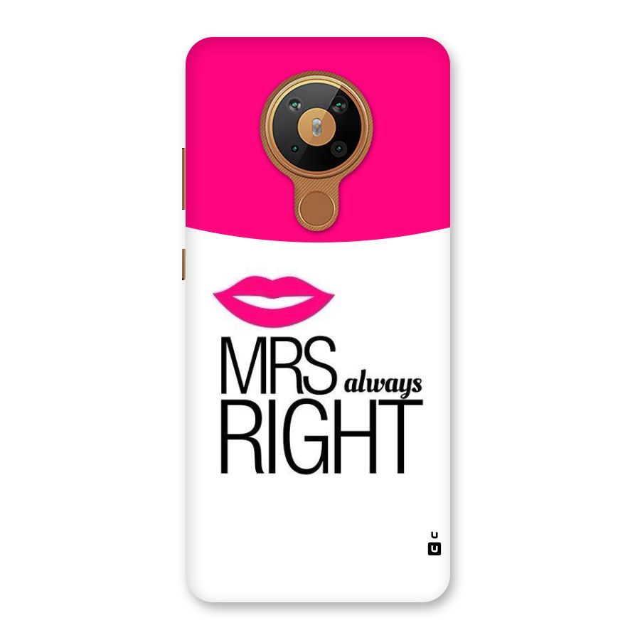 Mrs always right Back Case for Nokia 5.3