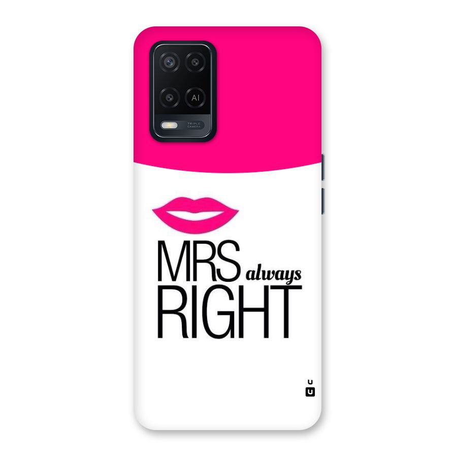 Mrs always right Back Case for Oppo A54