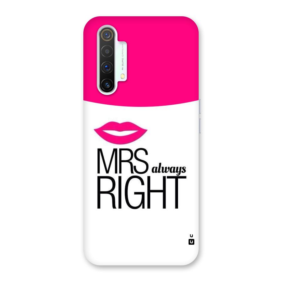 Mrs always right Back Case for Realme X3