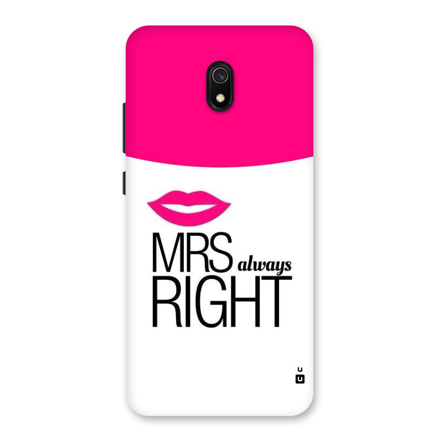 Mrs always right Back Case for Redmi 8A