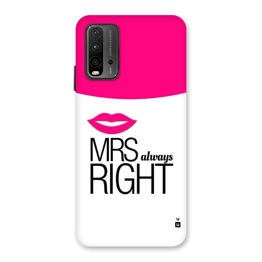 Mrs always right Back Case for Redmi 9 Power