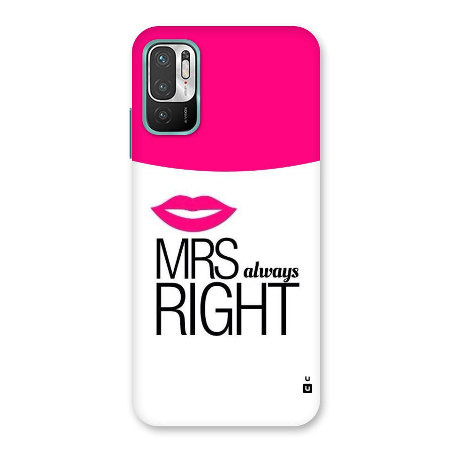 Mrs always right Back Case for Redmi Note 10T 5G