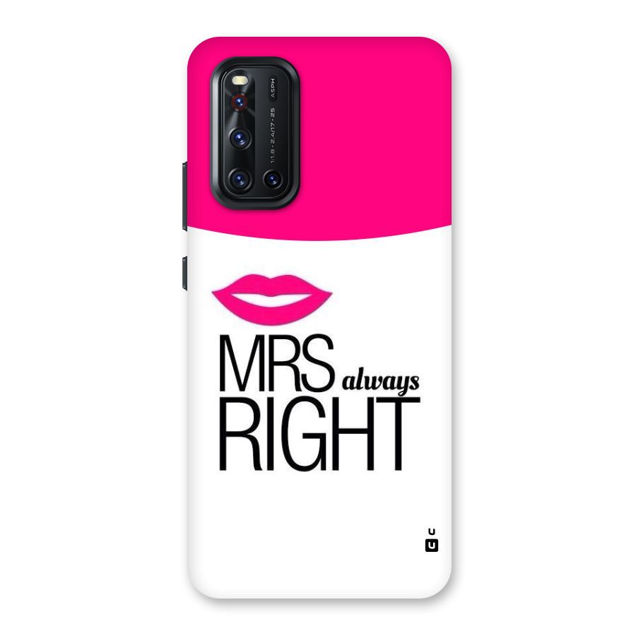 Mrs always right Back Case for Vivo V19