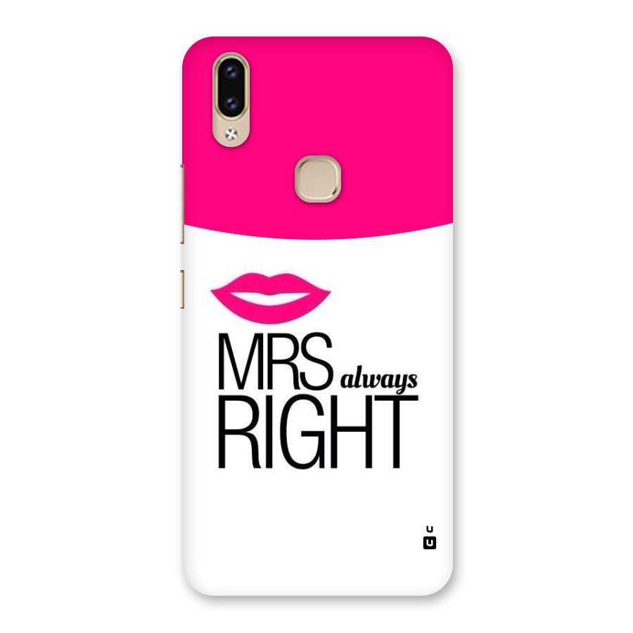 Mrs always right Back Case for Vivo V9 Youth