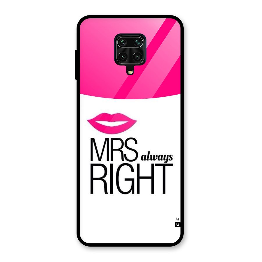 Mrs always right Glass Back Case for Redmi Note 10 Lite