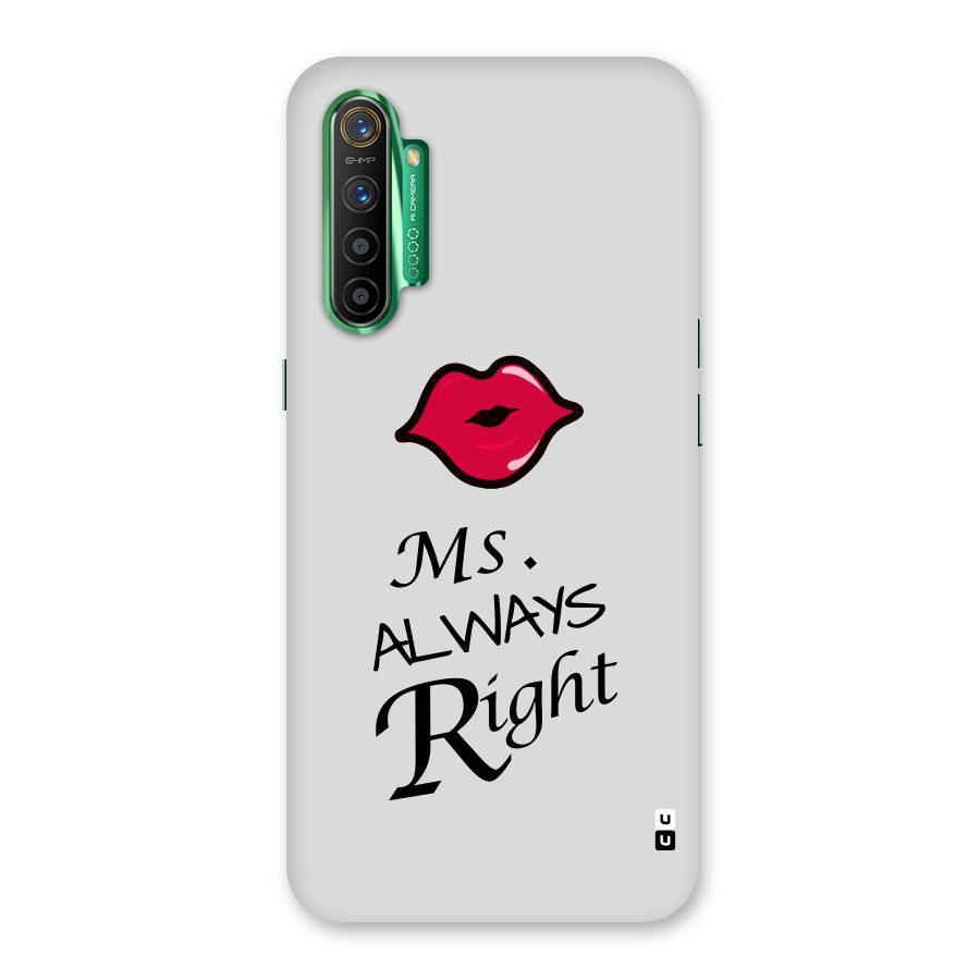 Ms. Always Right. Back Case for Realme X2