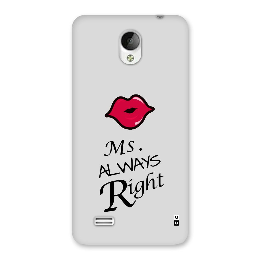 Ms. Always Right. Back Case for Vivo Y21