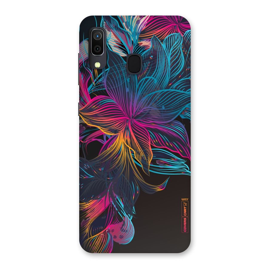 Multi-Colour Flowers Back Case for Galaxy A30