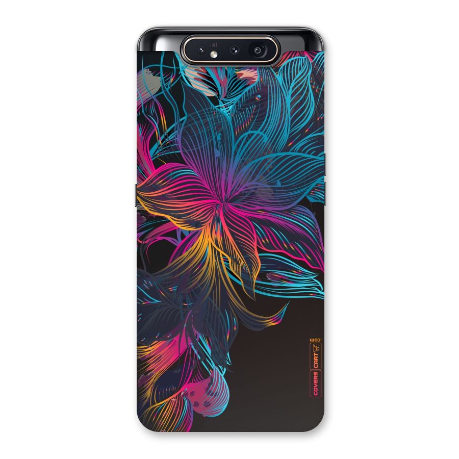 Multi-Colour Flowers Back Case for Galaxy A80