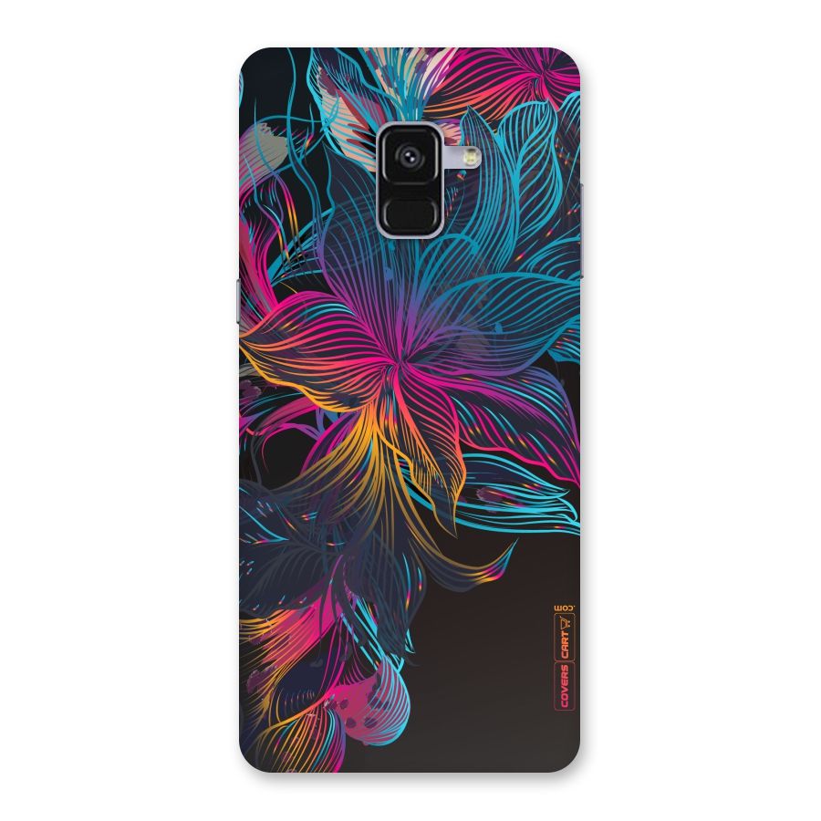 Multi-Colour Flowers Back Case for Galaxy A8 Plus