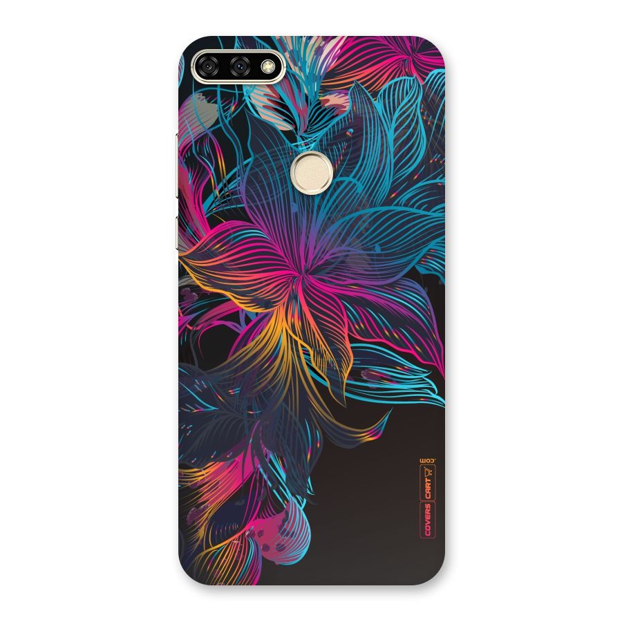 Multi-Colour Flowers Back Case for Honor 7A