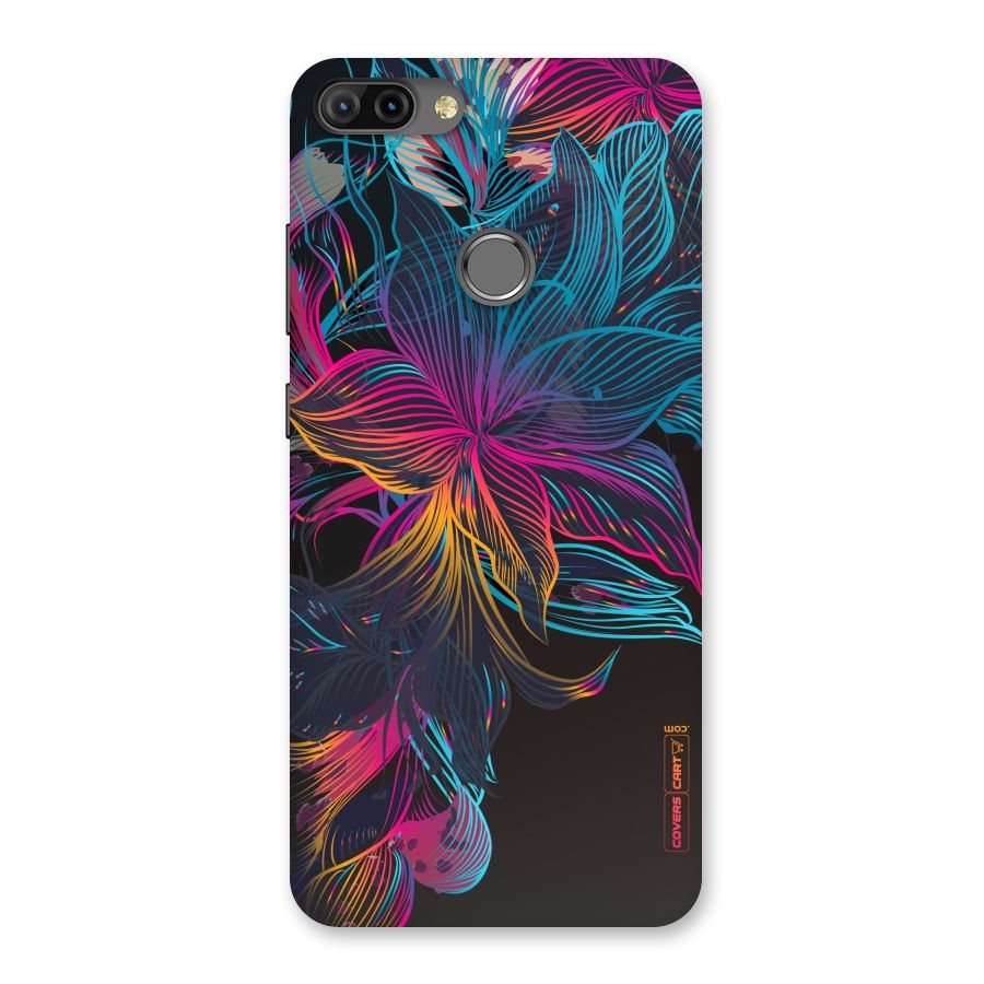 Multi-Colour Flowers Back Case for Infinix Hot 6 Pro