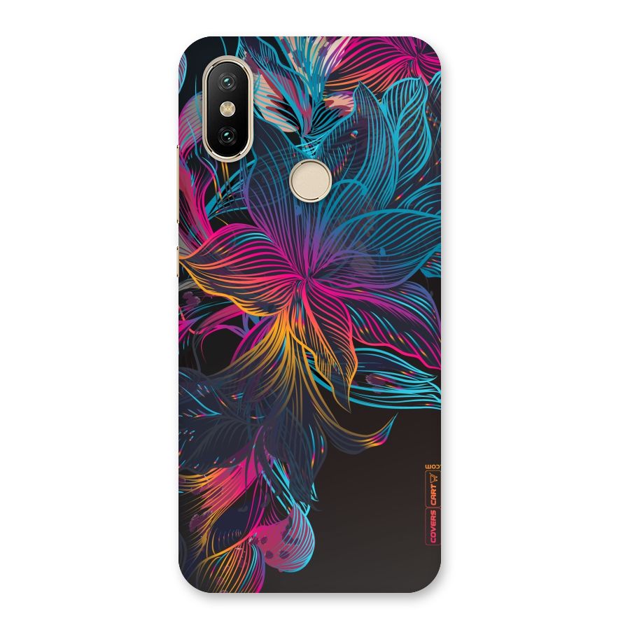 Multi-Colour Flowers Back Case for Mi A2