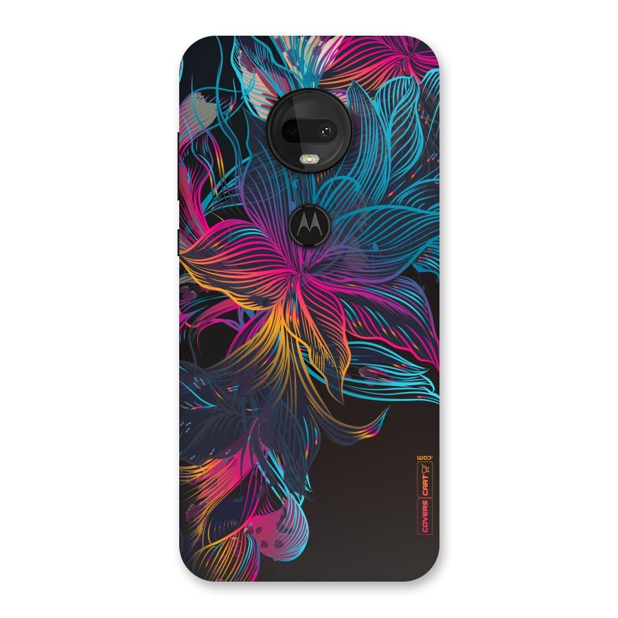 Multi-Colour Flowers Back Case for Moto G7