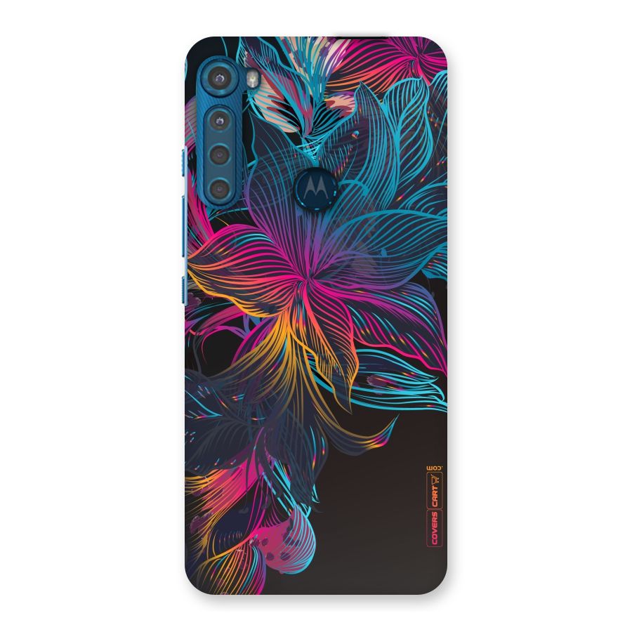 Multi-Colour Flowers Back Case for Motorola One Fusion Plus