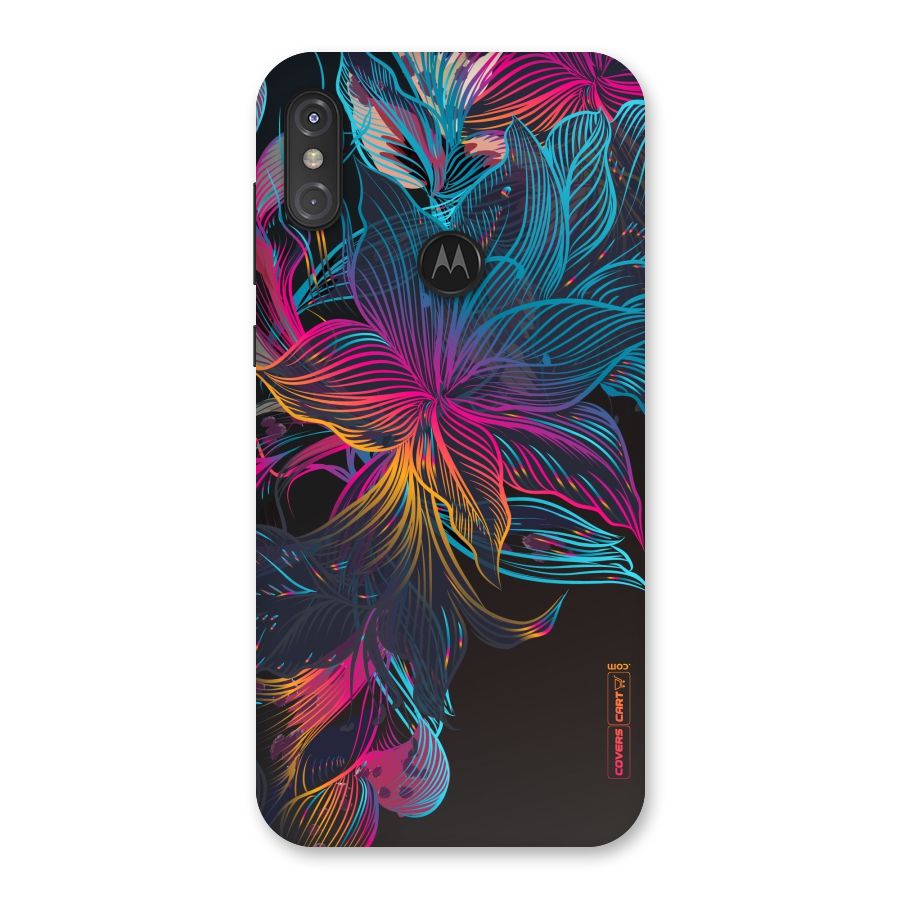 Multi-Colour Flowers Back Case for Motorola One Power