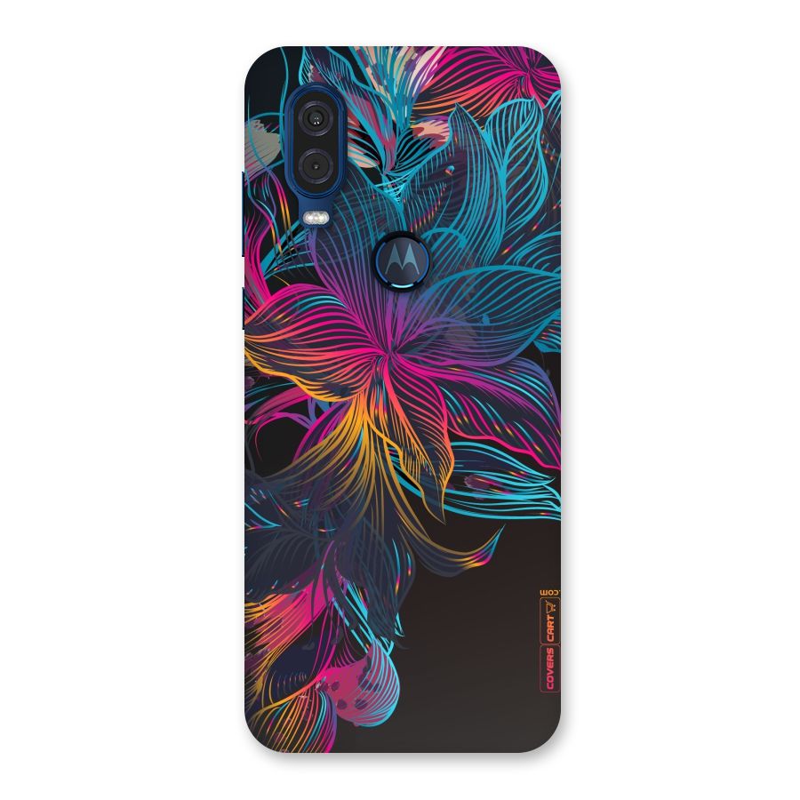 Multi-Colour Flowers Back Case for Motorola One Vision
