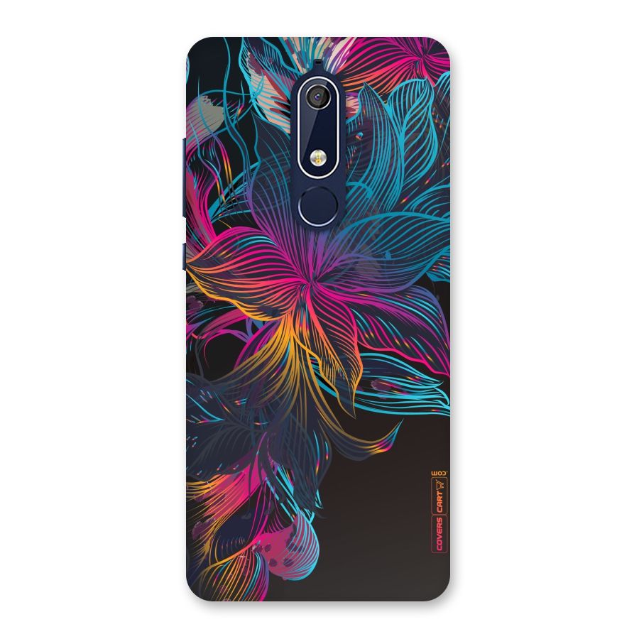 Multi-Colour Flowers Back Case for Nokia 5.1