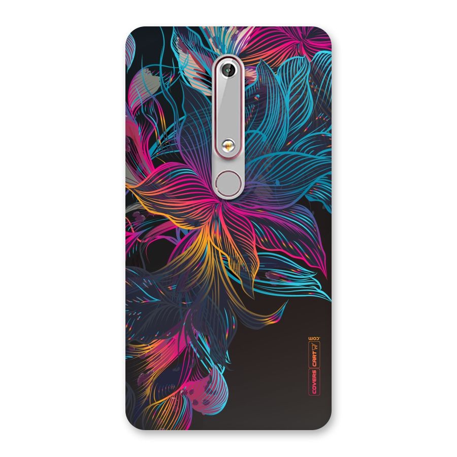 Multi-Colour Flowers Back Case for Nokia 6.1