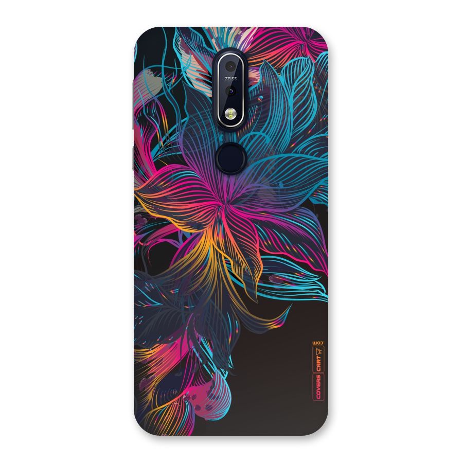 Multi-Colour Flowers Back Case for Nokia 7.1